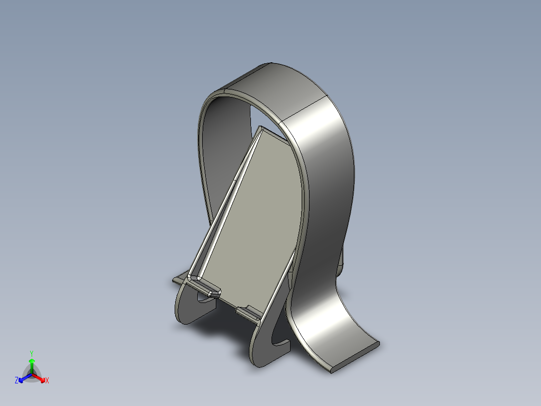 耳机电话支架17正等轴测图