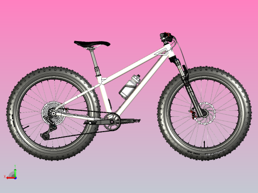 地自行车3D数模图后视缩略图