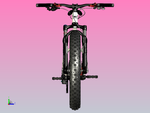 地自行车3D数模图左视缩略图