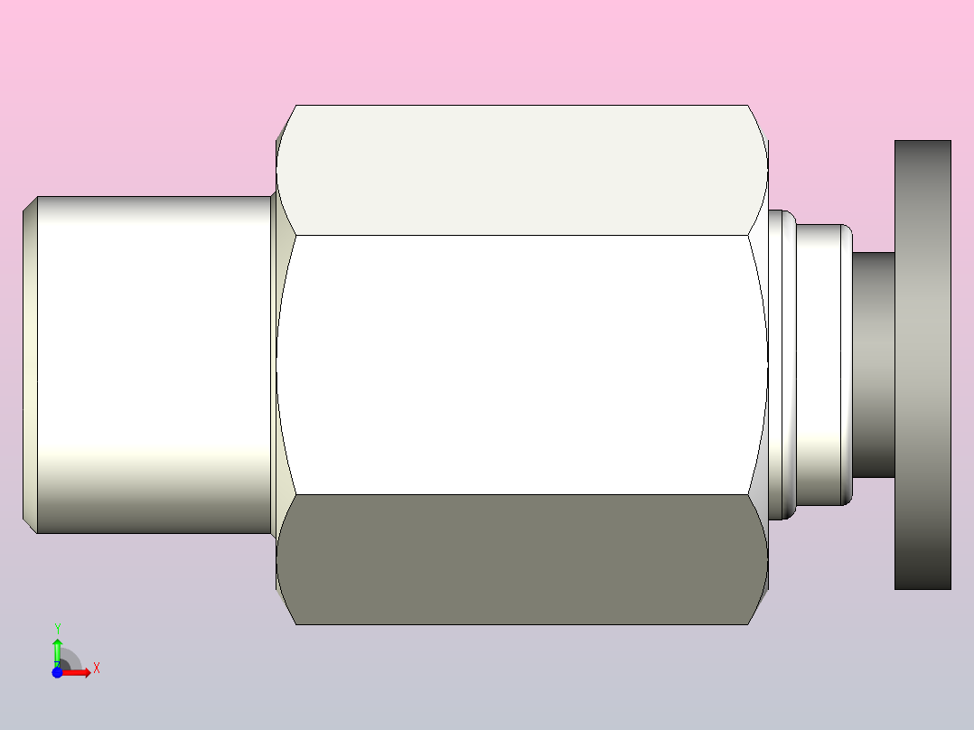 PC-C(Male Straihgt)塑体插入式管接头[013012106] (2)前视图