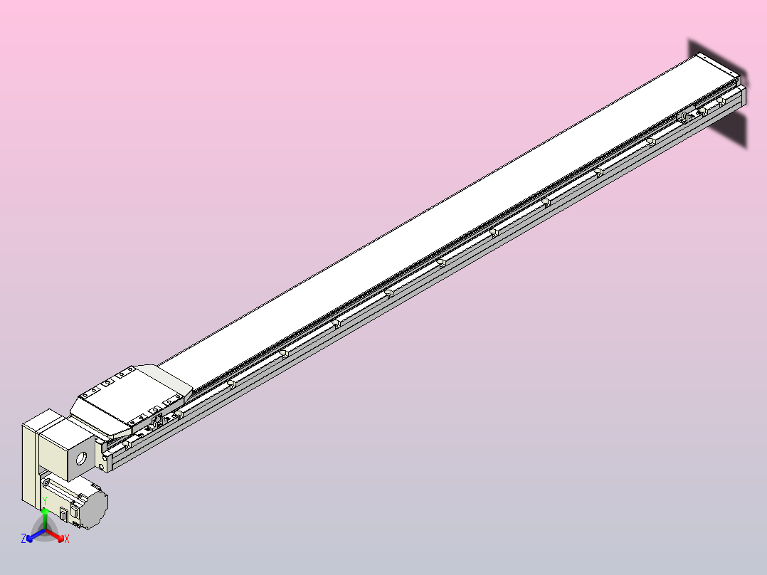 机器人皮带驱动直线轴TPA-GCB-150-P80-L1500-LP-M75-N3主视图