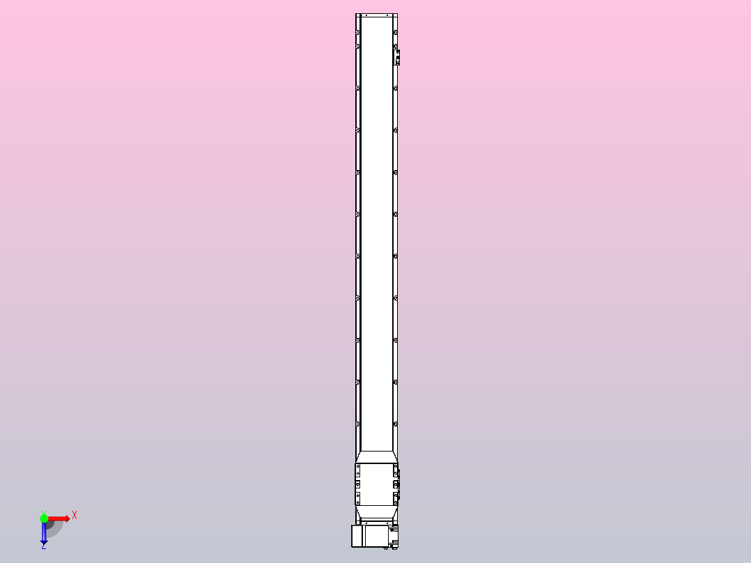 机器人皮带驱动直线轴TPA-GCB-150-P80-L1500-LP-M75-N3俯视图
