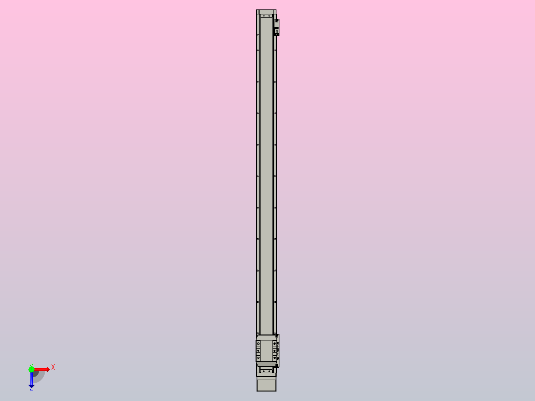 滚珠丝杠直线轴内置导轨TPA-GCR-65-1610C-L1000-MP-M40-N3俯视图