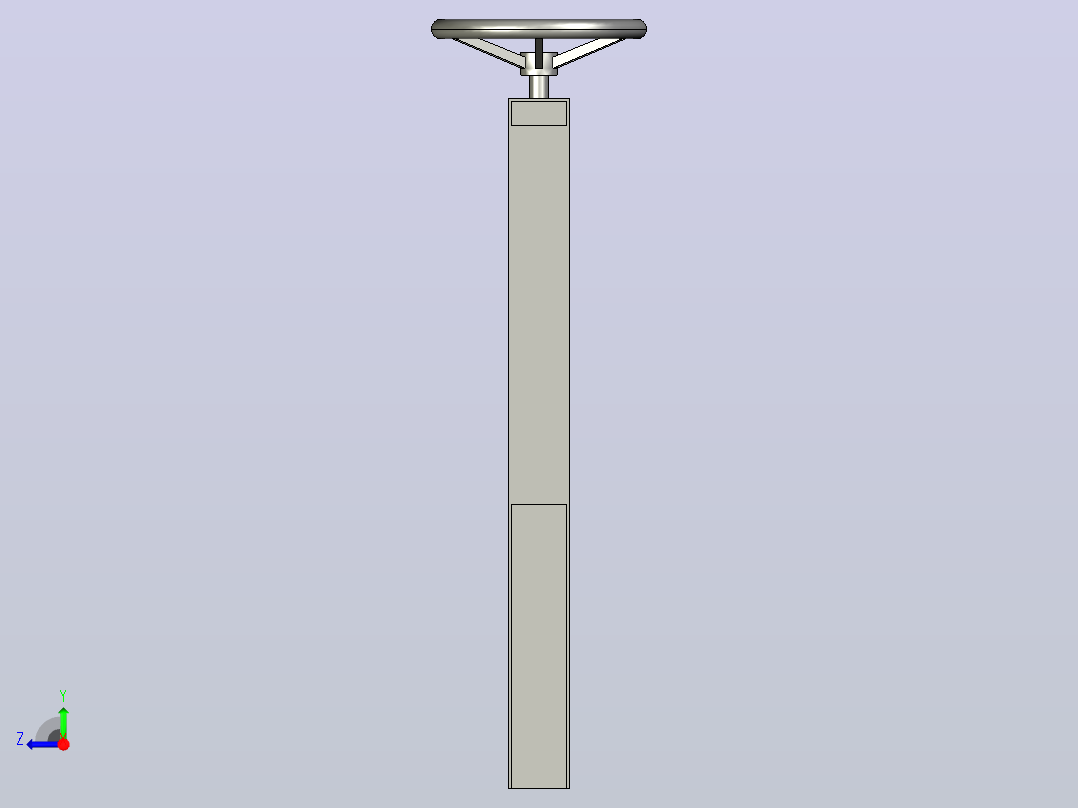 LMD单向螺旋闸门[450×450]右视图