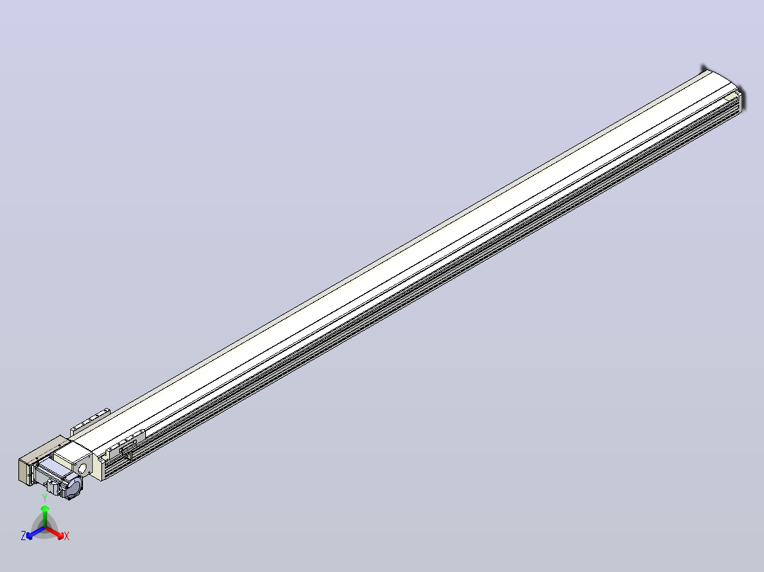 皮带直线轴半封闭可选导轨TPA-HNB-140D-120-L2050-ML-C-P40-N3正等轴测图