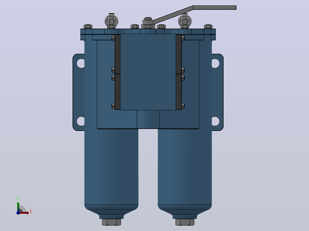SPL系列双通网片式油滤器(SPL15-40)_SPL32前视图