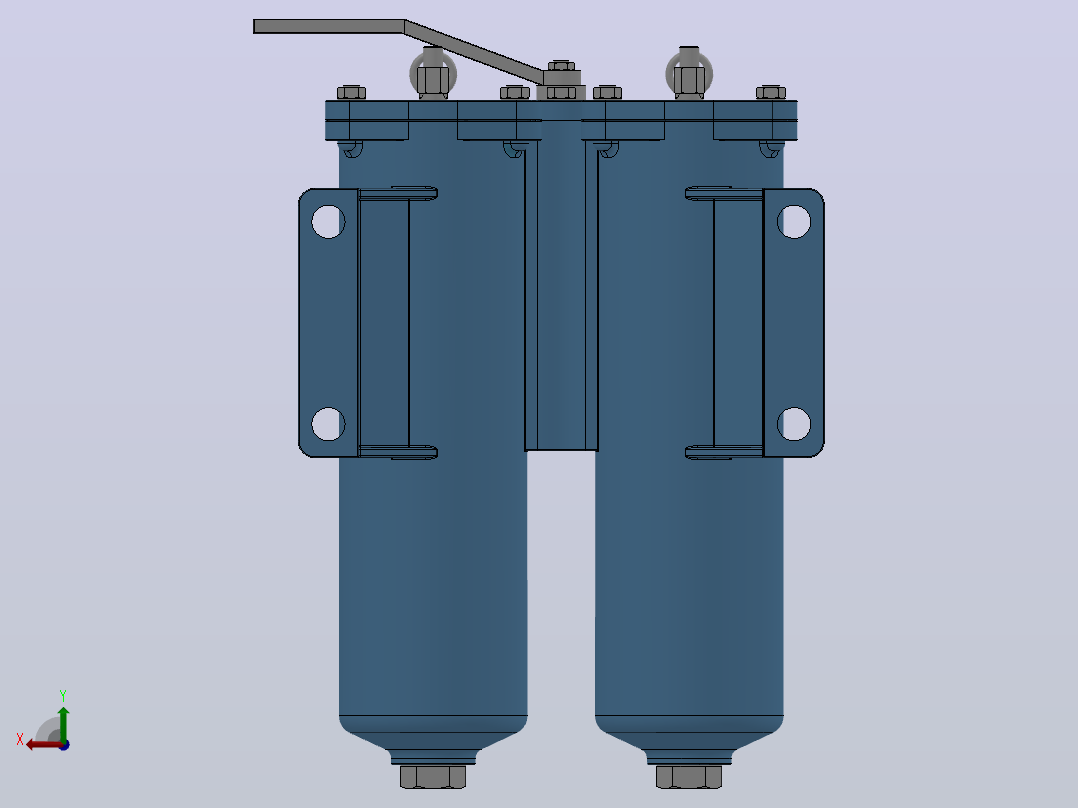 SPL系列双通网片式油滤器(SPL15-40)_SPL32后视图