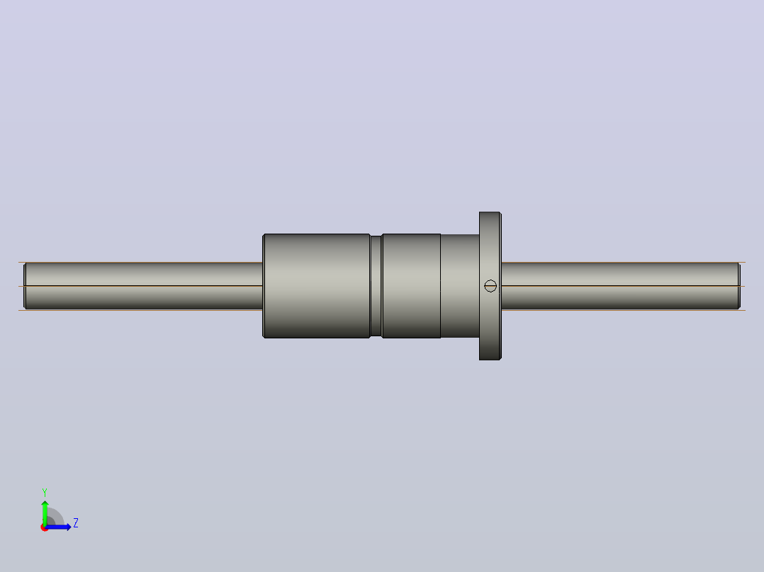 CMFZD2506-5滚珠丝杆3D模型左视图