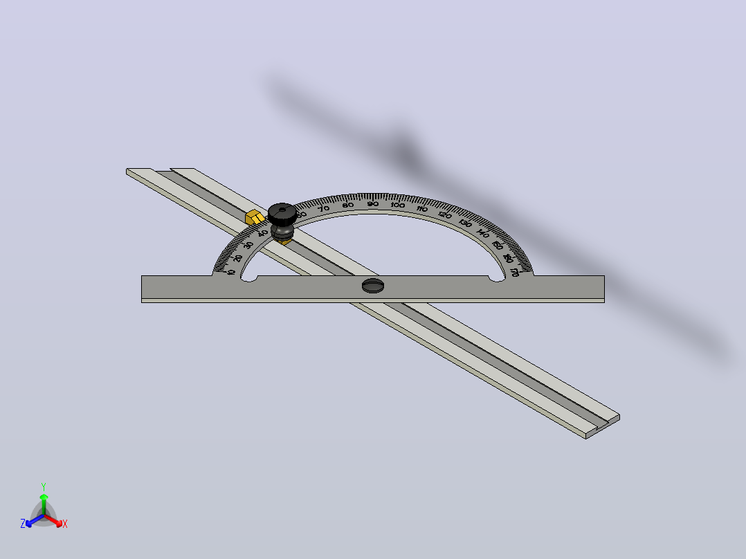 角度规尺angle-gauge-1836-模型格式为 stp正等轴测图