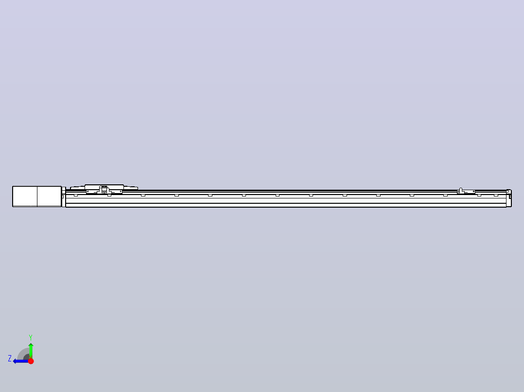 机器人皮带驱动直线轴TPA-GCB-120-P70-L1050-QR-M20-N3右视图