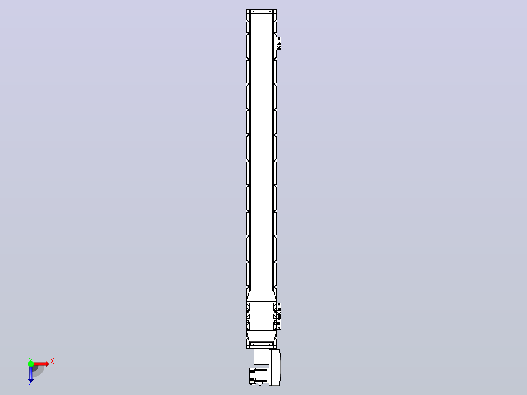 机器人皮带驱动直线轴TPA-GCB-120-P70-L1050-QR-M20-N3俯视图