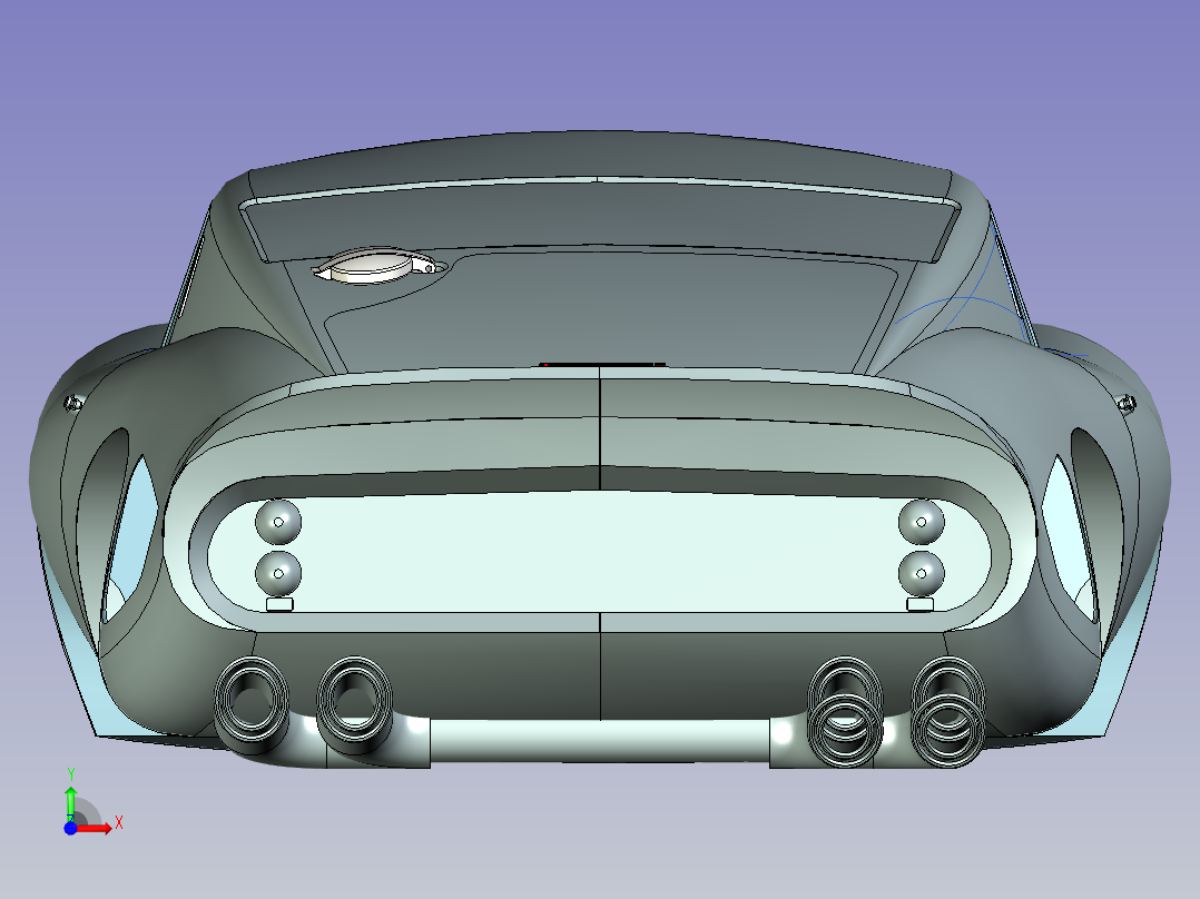 法拉利 Ferrari 250 gto 1962跑车外壳图纸前视图