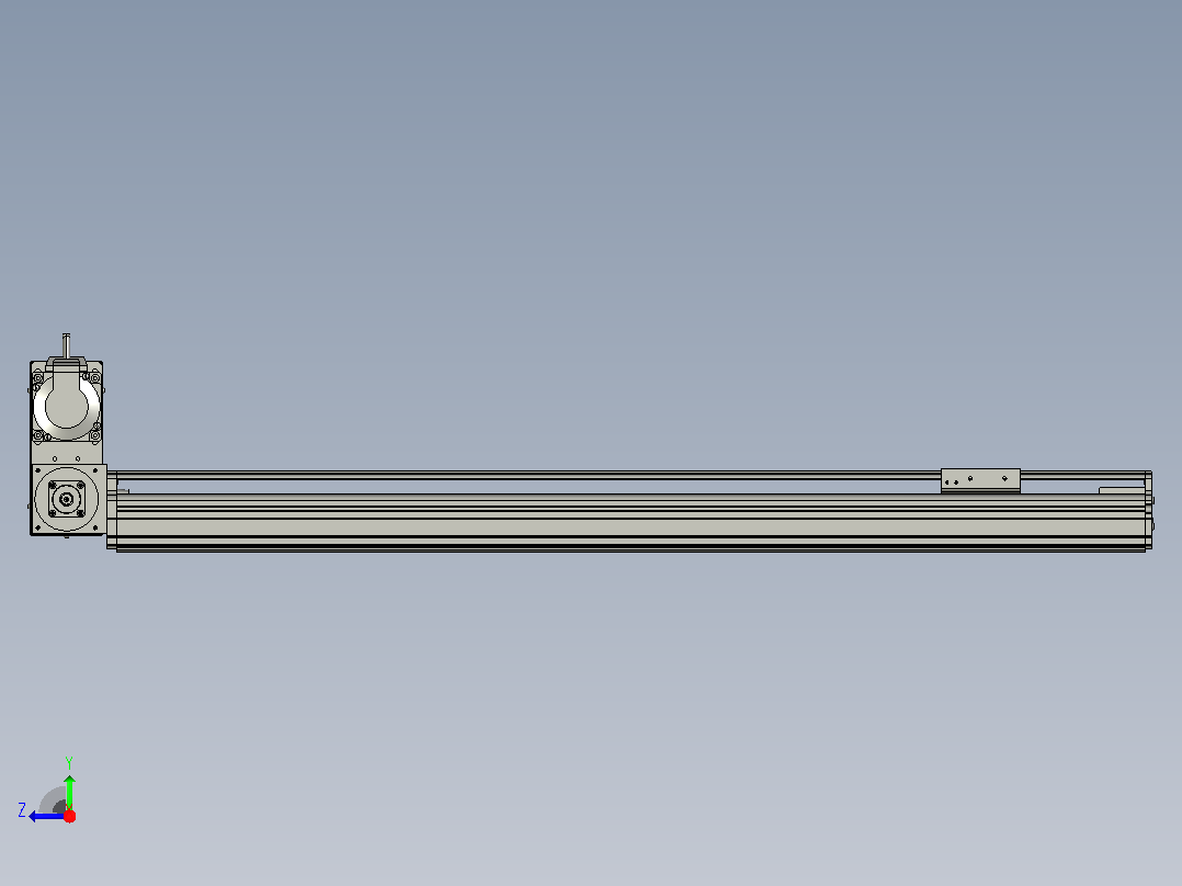 MT75BT半封闭皮带滑台[MT75BT.L80.700.LU.P40.C3]右视图