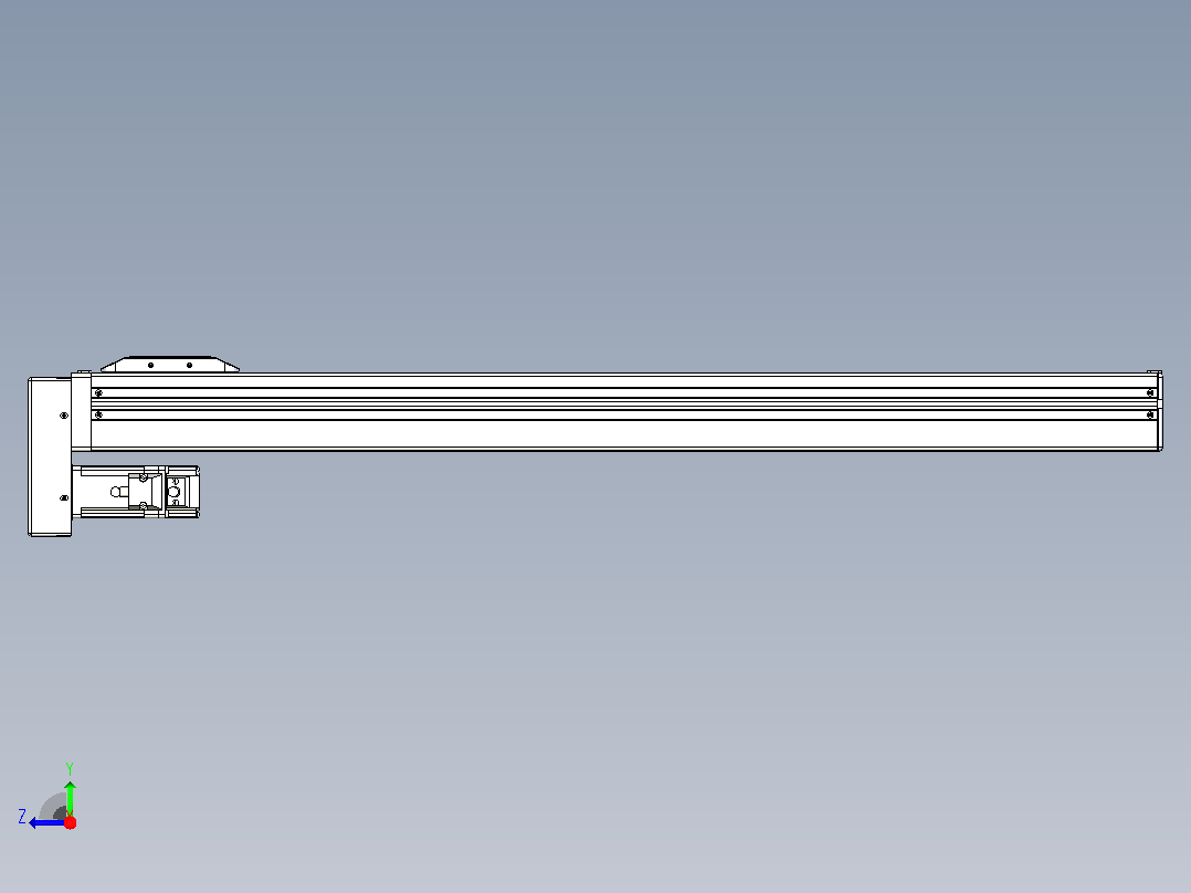 滚珠丝杠直线轴带导轨全封闭TPA-HCR-65S-1610C-L650-MP-C-P10-N3右视图