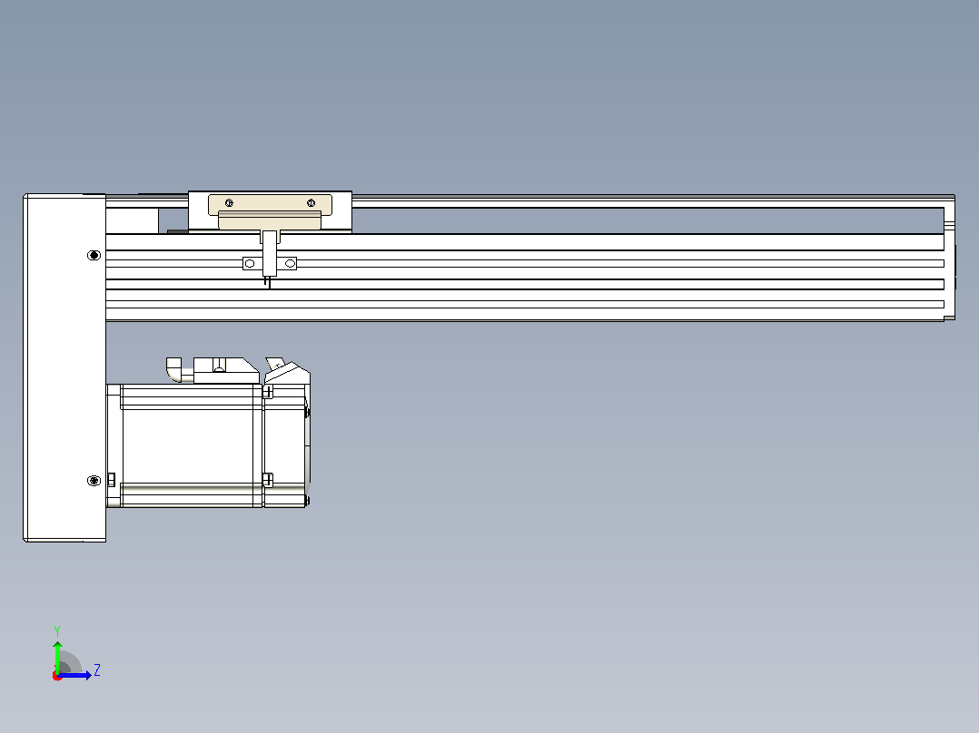日规模组半封闭丝杆TPA-HNR-85D-1610C-L250-MP-C-P20-N3左视图