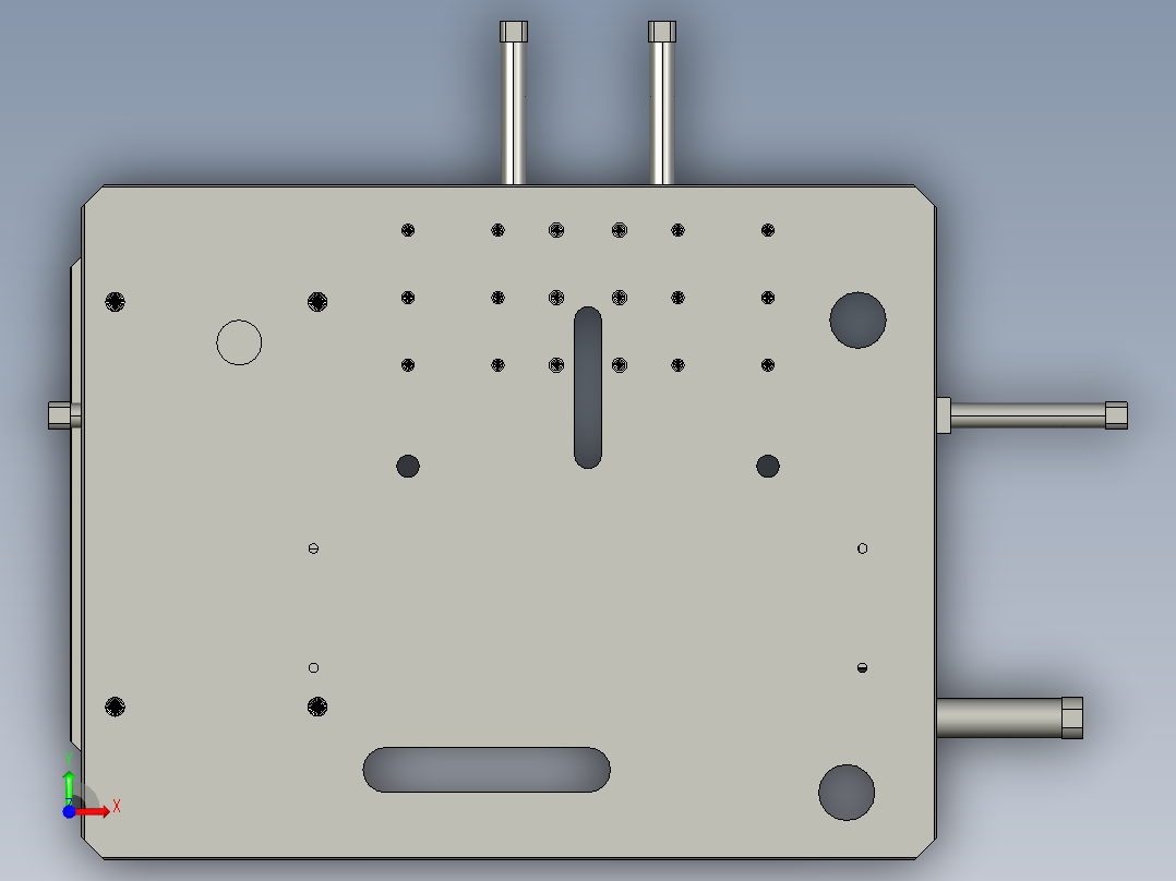 电脑串口连接线自动组装机step格式前视图