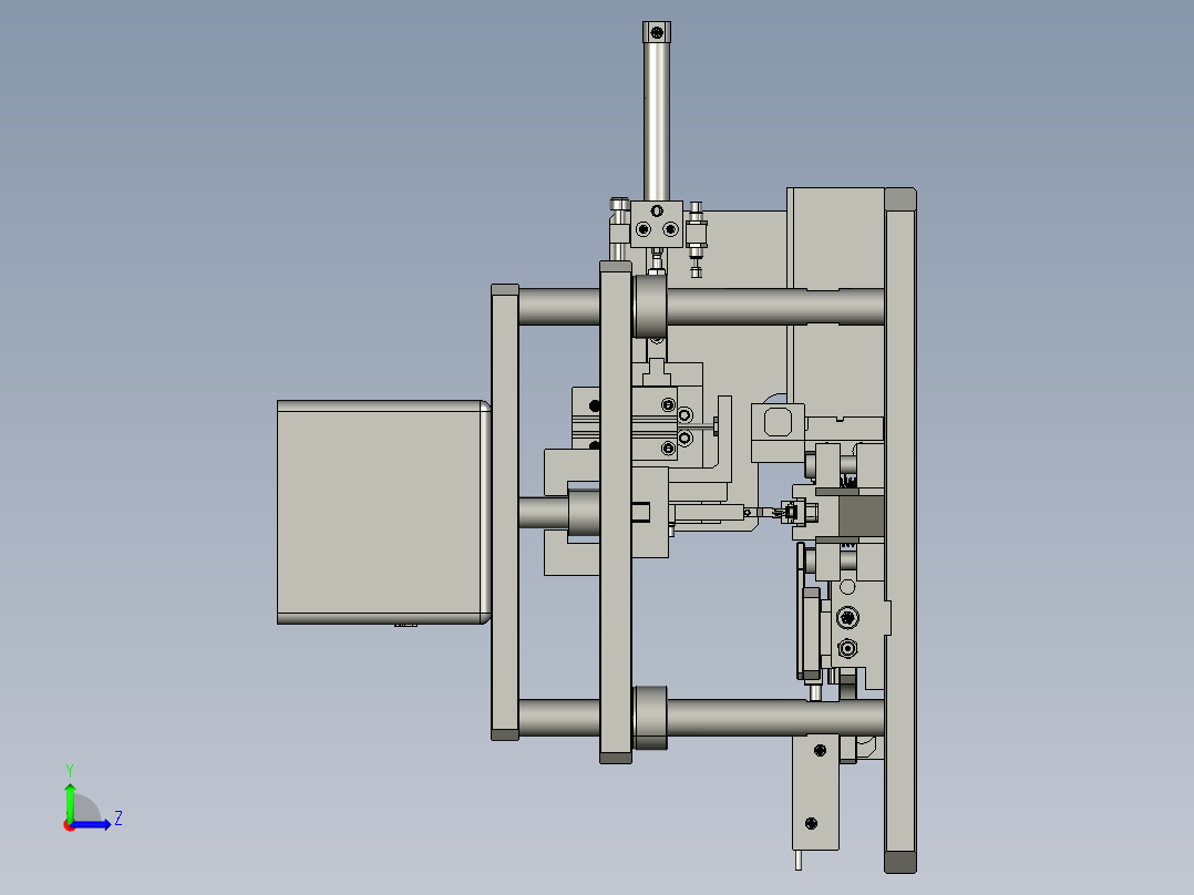 电脑串口连接线自动组装机step格式左视图