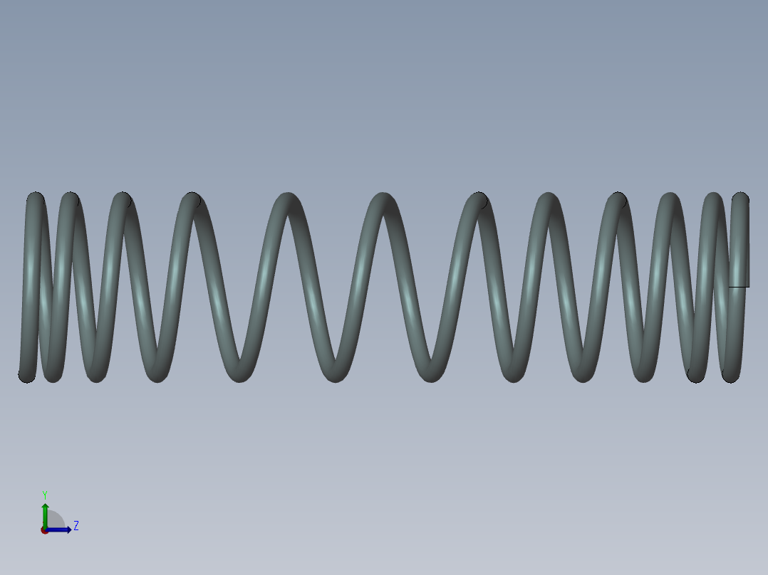 各种弹簧3D模型左视图