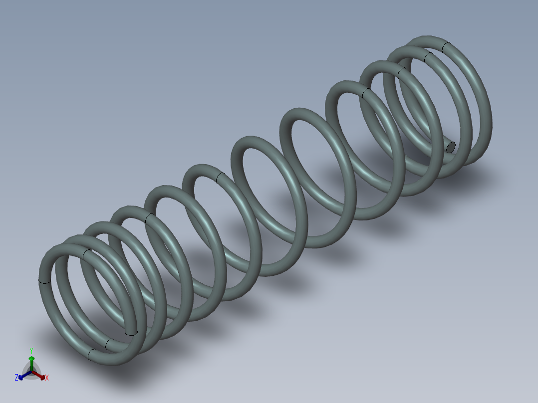 各种弹簧3D模型正等轴测图