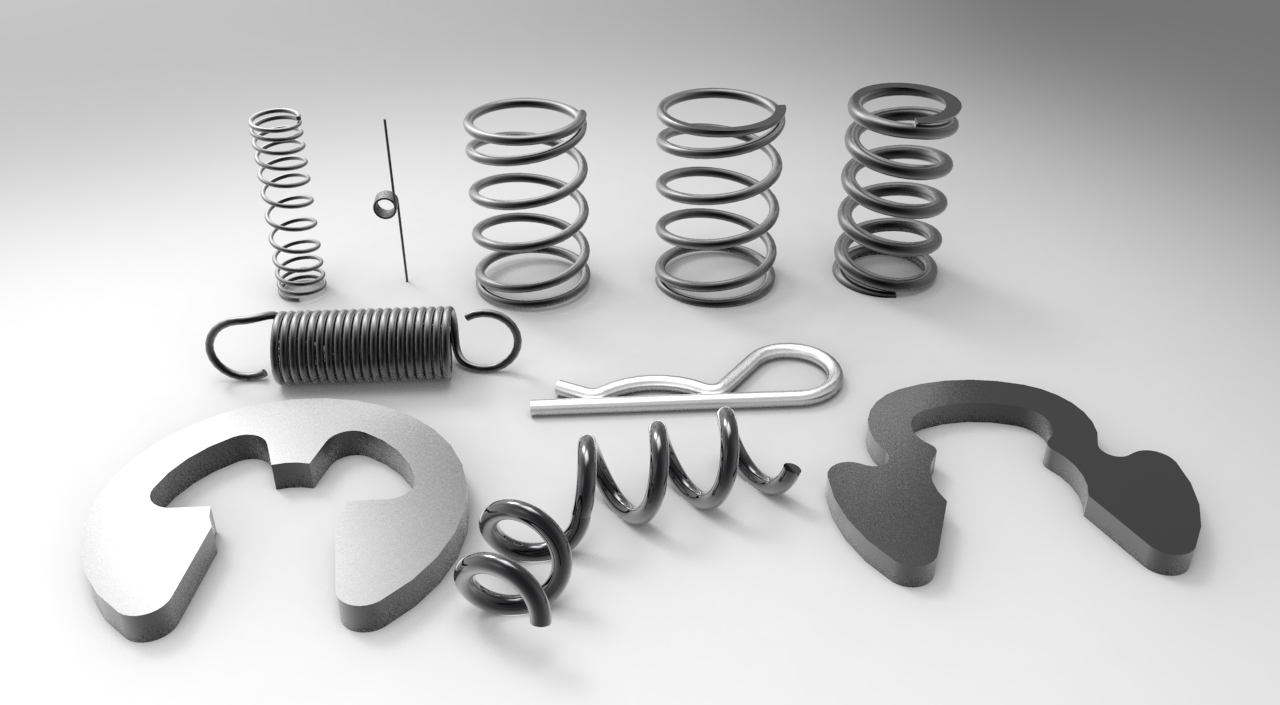 各种弹簧3D模型