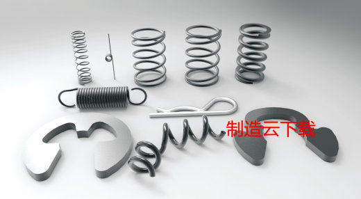 各种弹簧3D模型缩略图