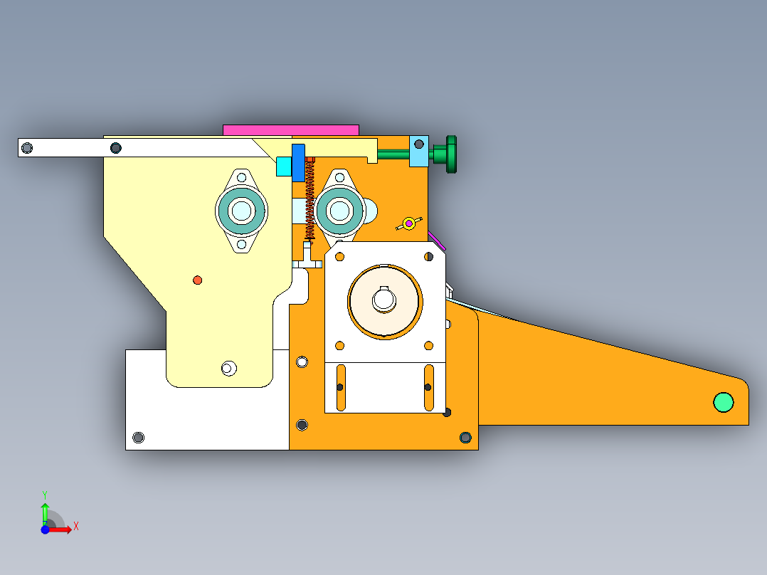 进料设备机构前视图