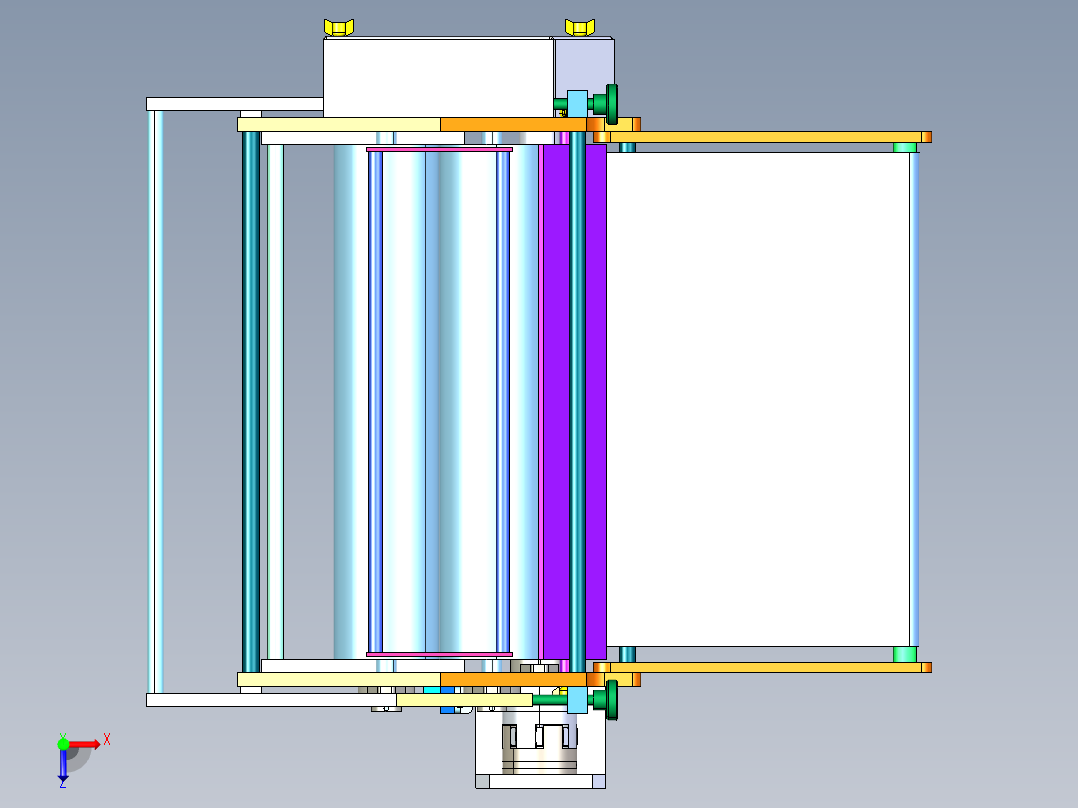 进料设备机构俯视图