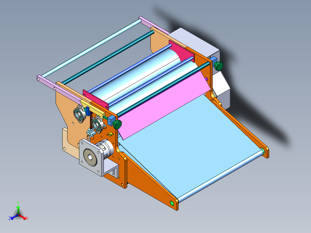 进料设备机构正等轴测图