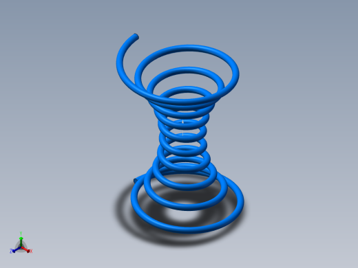 异形弹簧模型10正等轴测缩略图