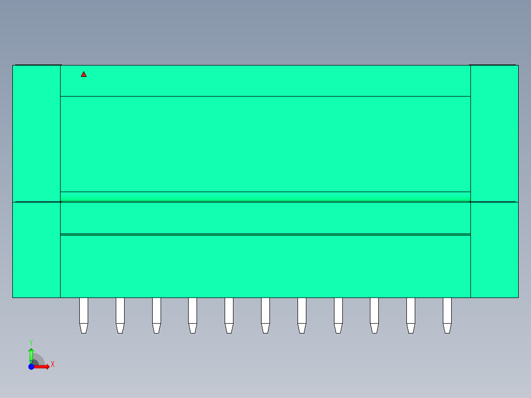 DEGSON 15EDG（公头） 3.5mm 螺钉锁紧，插拔式接线端子 FullPack-15EDGVTM-3.5-22P-14-00AH前视图
