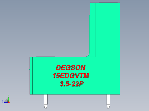DEGSON 15EDG（公头） 3.5mm 螺钉锁紧，插拔式接线端子 FullPack-15EDGVTM-3.5-22P-14-00AH右视缩略图