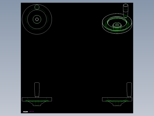 鋁合金手輪1056-2D多系列多零件图纸模型