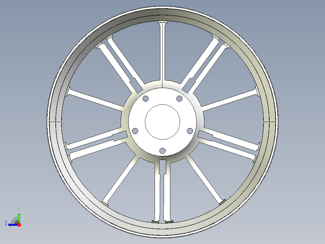 aston-martin汽车概念轮毂3D图纸右视图