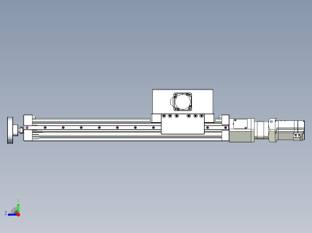 威洛博直线电机模组EB6ZR-L140-S360-RZ575K-Z575K-MS3右视图