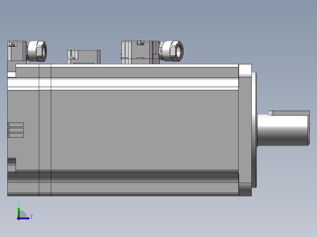 汇川伺服电机-MS1H4-75B30CB-(A)334Z（750W绝对值中惯量带抱闸）左视图