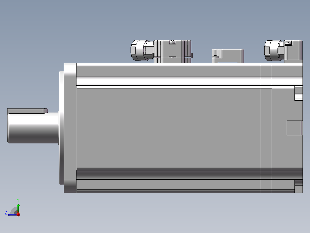 汇川伺服电机-MS1H4-75B30CB-(A)334Z（750W绝对值中惯量带抱闸）右视图