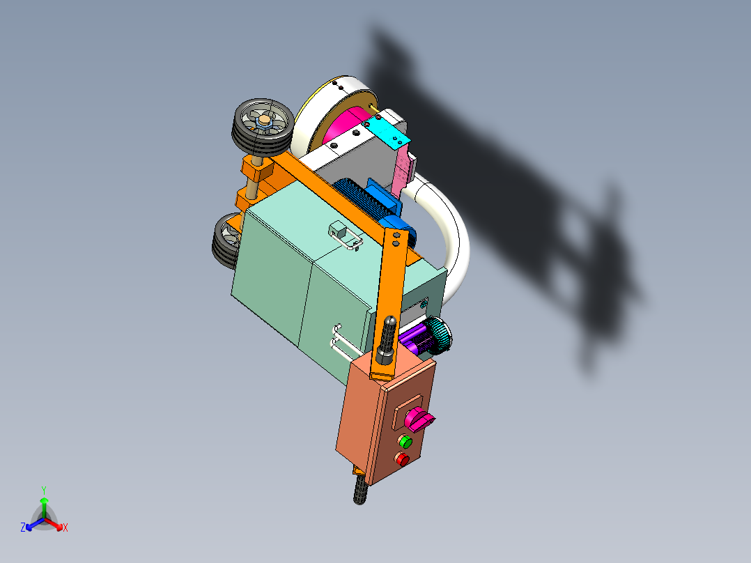 地坪研磨机正等轴测图