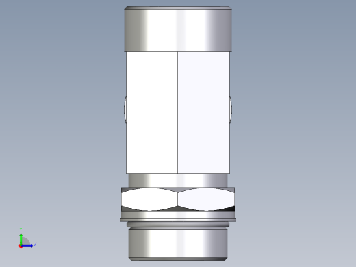 卡套式工业通用硬管接头EO_Adjustable_locknut_run_tee_LEE38SMOROMDCF左视缩略图