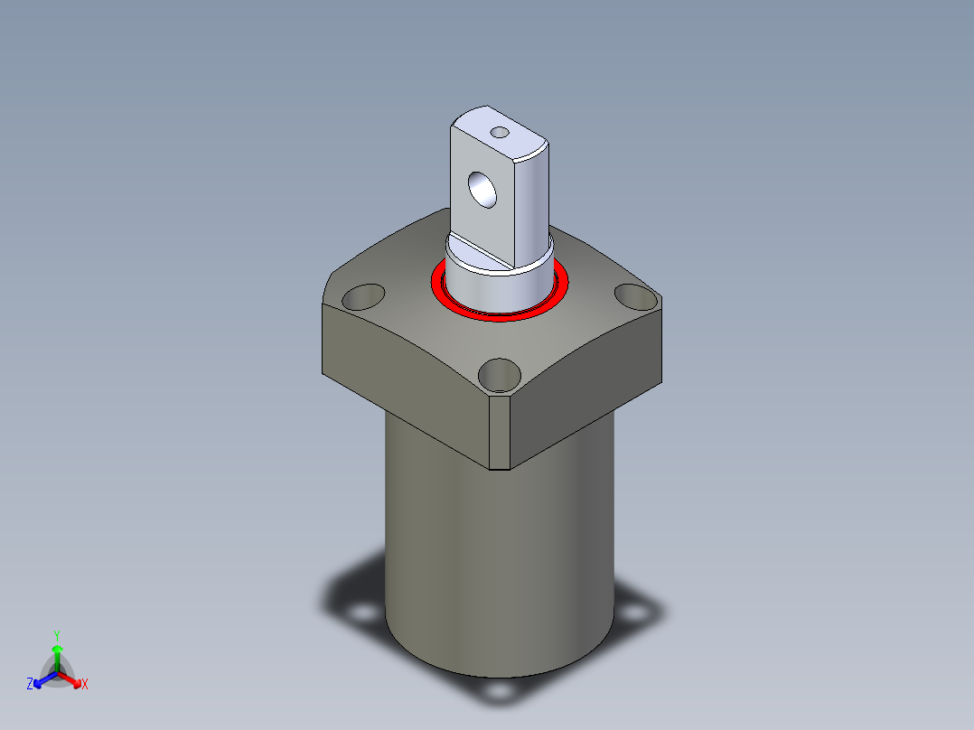 KOSMEKLHS0750-Sx-P多系列多零件图纸模型主视图