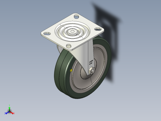 型材-KJN 531785 125MM WHEEL正等轴测缩略图