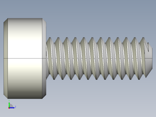 M2 x 0.4mm Thread 5mm LONG SOCKET HEAD CAP SCREW.IGS左视缩略图