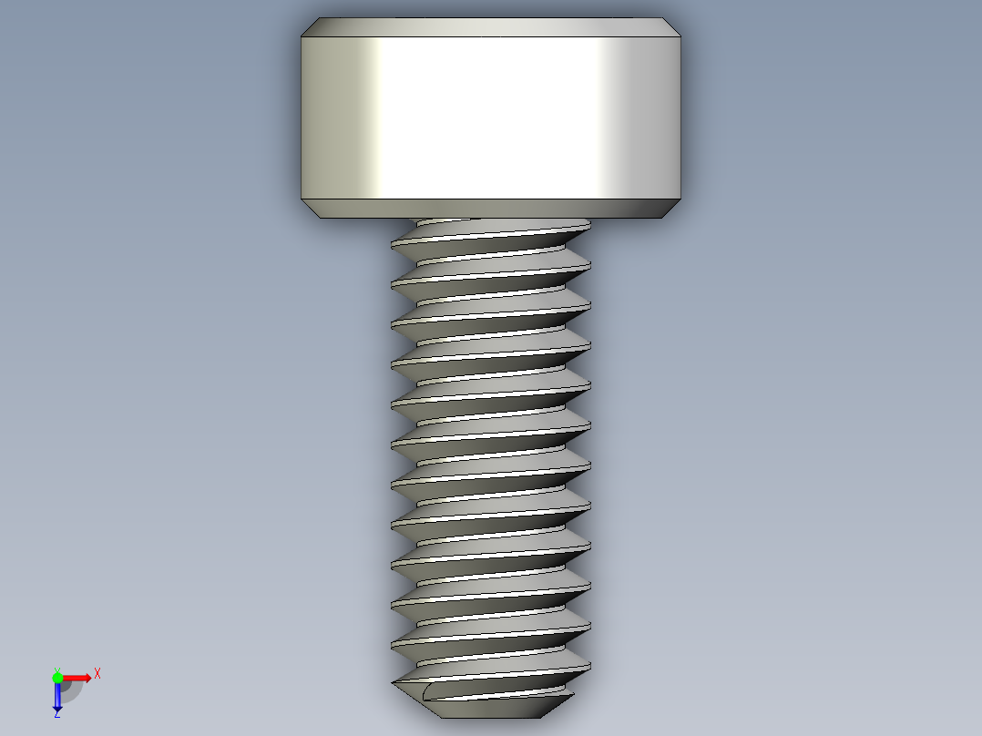 M2 x 0.4mm Thread 5mm LONG SOCKET HEAD CAP SCREW.IGS俯视图