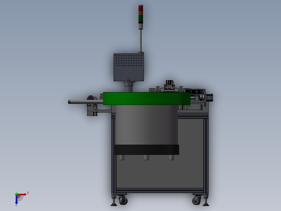 全自动穿线机俯视图