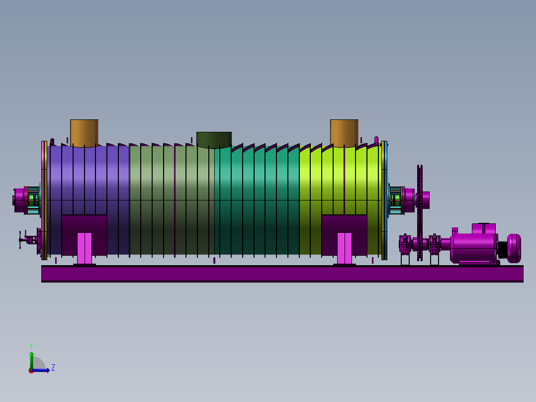 桨叶干燥机step左视图