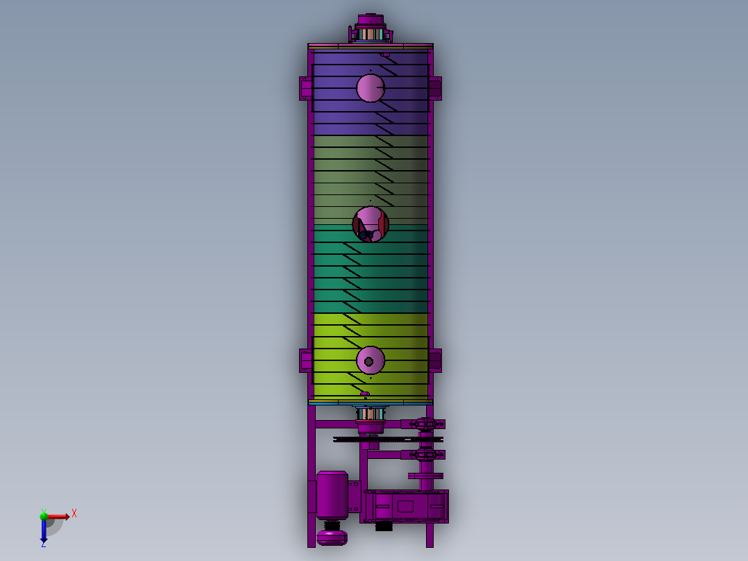 桨叶干燥机step俯视图