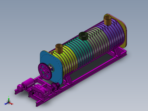 桨叶干燥机step正等轴测缩略图