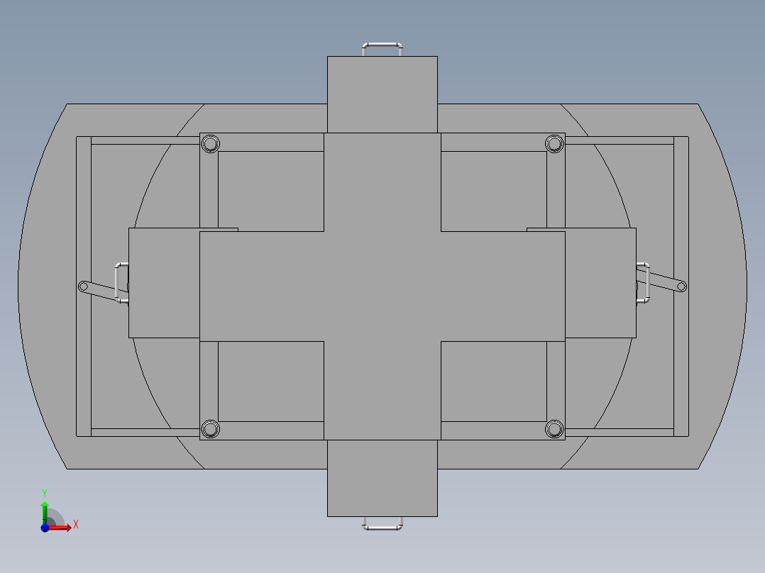 折叠桌子前视图