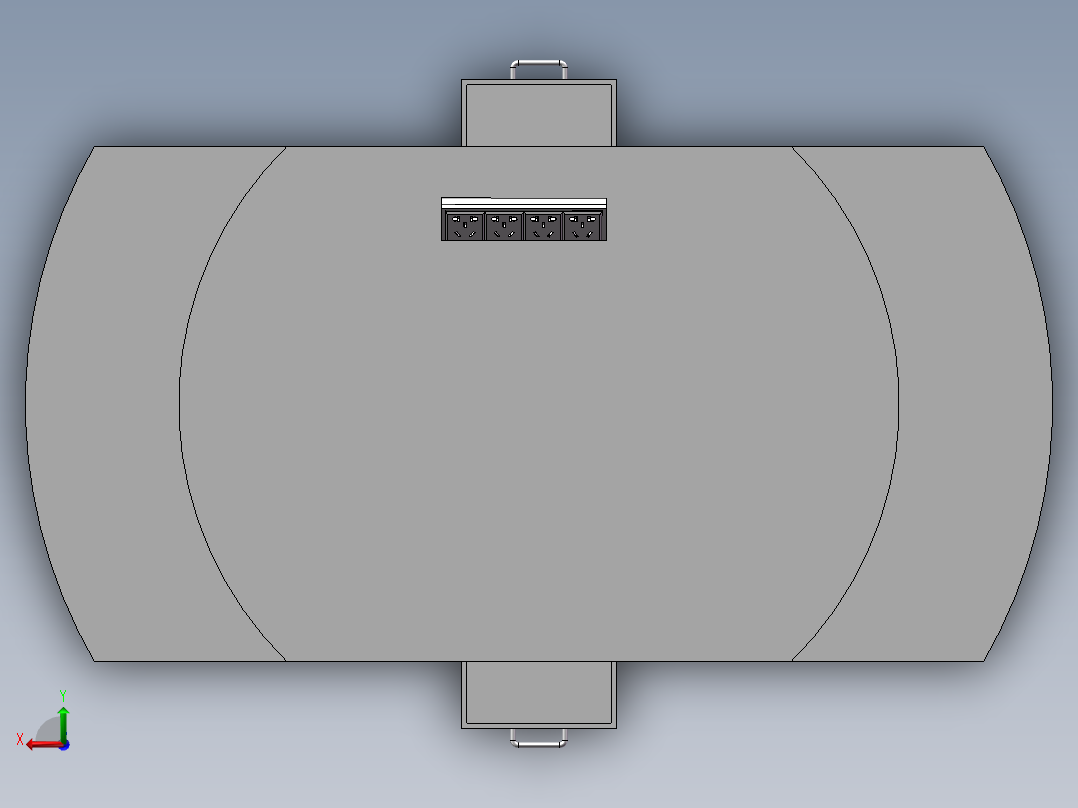 折叠桌子后视图
