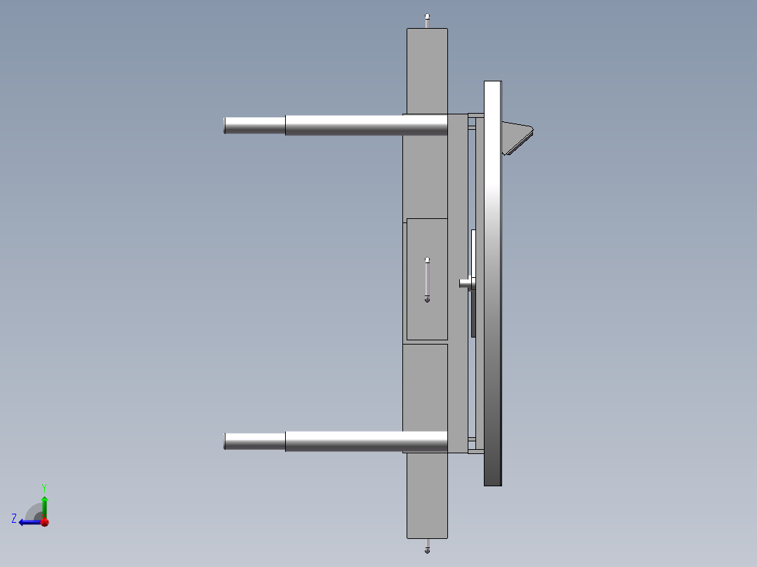 折叠桌子右视图
