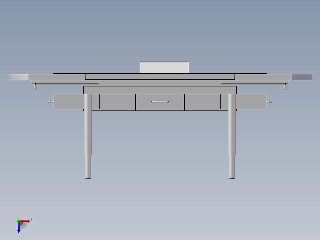 折叠桌子俯视图